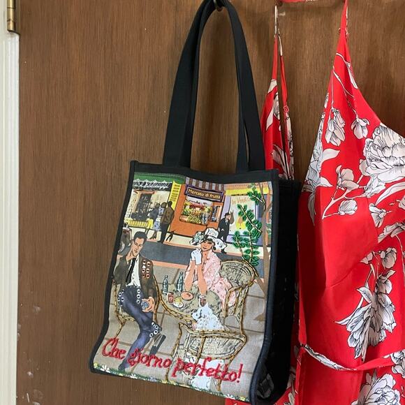Vintage Handbags - 50s Retro beaded Italian bag purse